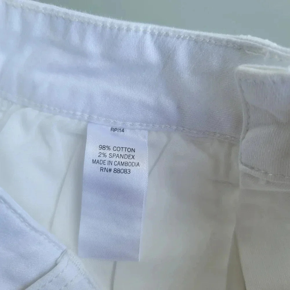 Womens Skirt Denim SO White Jean Stretch Frayed Hem Zip Plus Size-size 1 / 25W - Picture 10 of 10